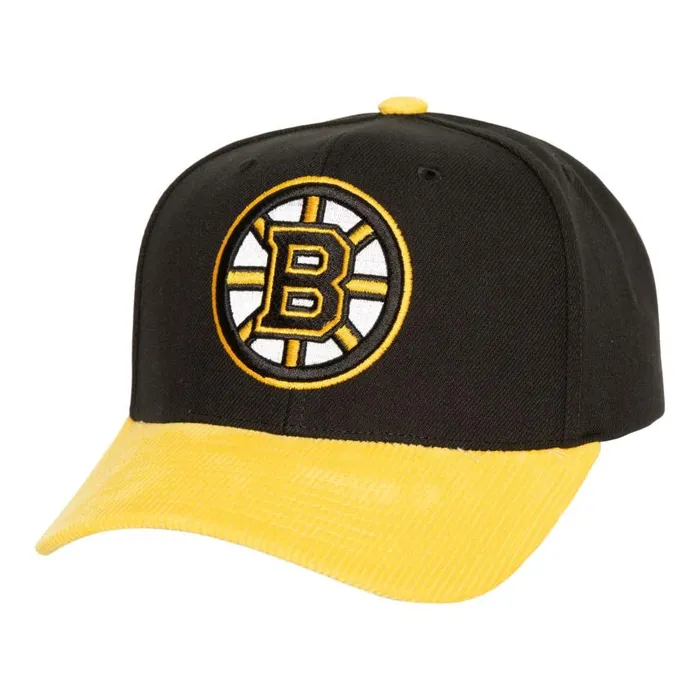 Mitchell and Ness Cord Pro Snapback Boston Bruins Men Hats and Headwear