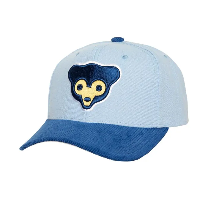 Mitchell and Ness Cord Pro Snapback Coop Chicago Cubs Men Hats and Headwear