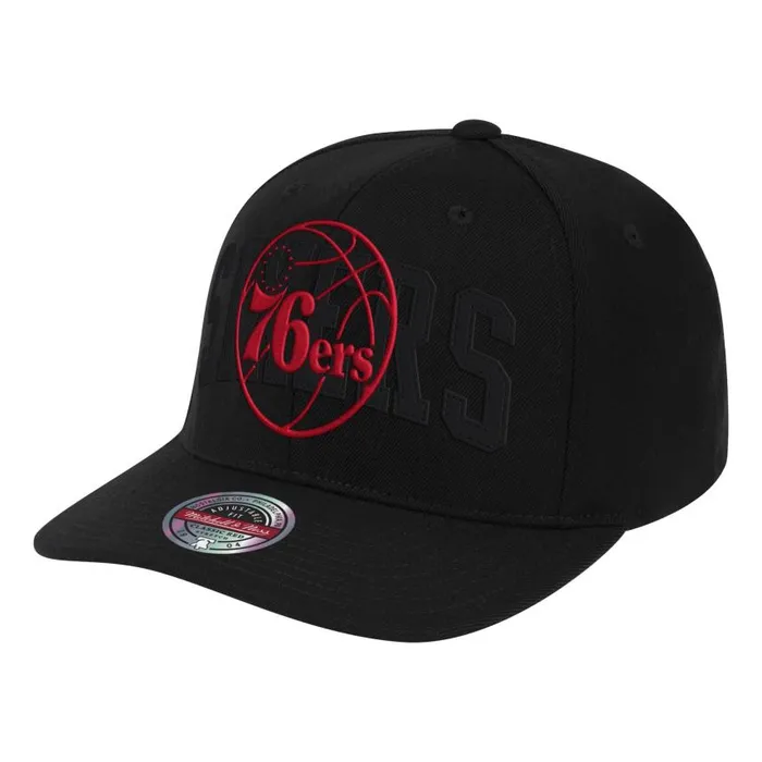 Mitchell and Ness Double Triple Classic Red Snapback Philadelphia 76ers Men Hats and Headwear Mitchell and Ness Double Triple Classic Red Snapback Philadelphia 76ers Men Hats and Headwear