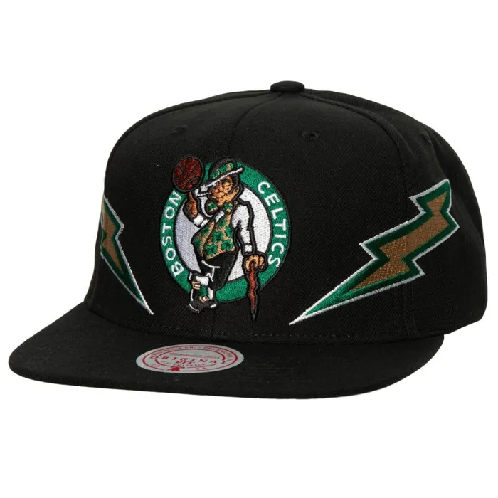 Mitchell and Ness Double Trouble Snapback Boston Celtics Men Hats and Headwear Mitchell and Ness Double Trouble Snapback Boston Celtics Men Hats and Headwear