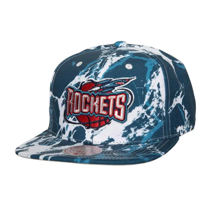 Mitchell and Ness Down For All Snapback HWC Houston Rockets Men Hats and Headwear Mitchell and Ness Down For All Snapback HWC Houston Rockets Men Hats and Headwear