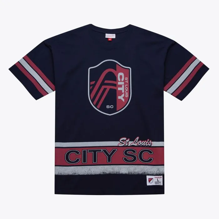 Mitchell and Ness Fashion Oversized SS Tee Current Logo St Louis City SC Men TShirts and Tops Mitchell and Ness Fashion Oversized SS Tee Current Logo St Louis City SC Men TShirts and Tops