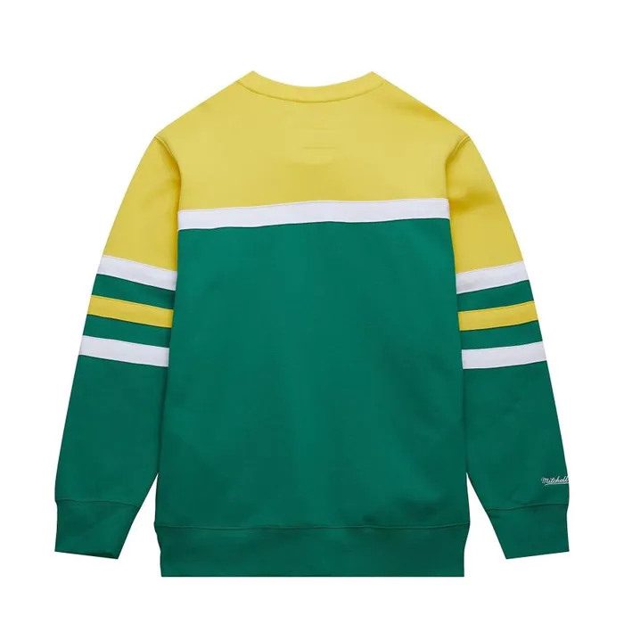 Mitchell and Ness Head Coach Fleece Crew Vintage Logo Seattle Supersonics Men Hoodies and Sweatshirts Mitchell and Ness Head Coach Fleece Crew Vintage Logo Seattle Supersonics Men Hoodies and Sweatshirts