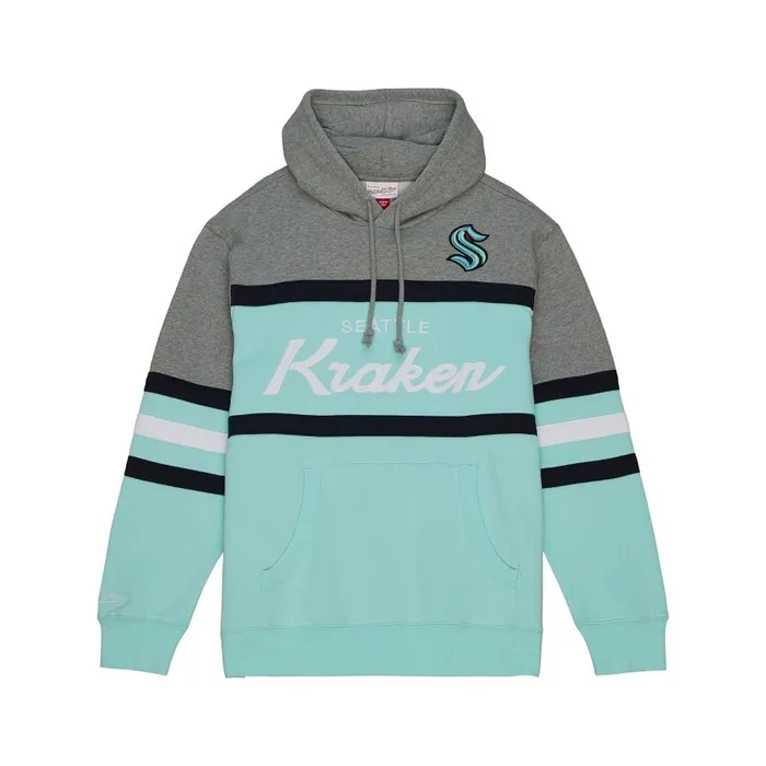 Mitchell and Ness Head Coach Hoodie Seattle Kraken Men Hoodies and Sweatshirts Mitchell and Ness Head Coach Hoodie Seattle Kraken Men Hoodies and Sweatshirts
