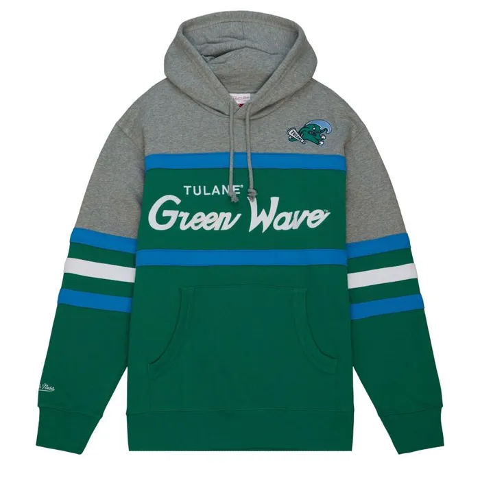 Mitchell and Ness Head Coach Hoodie Tulane University Men Hoodies and Sweatshirts Mitchell and Ness Head Coach Hoodie Tulane University Men Hoodies and Sweatshirts