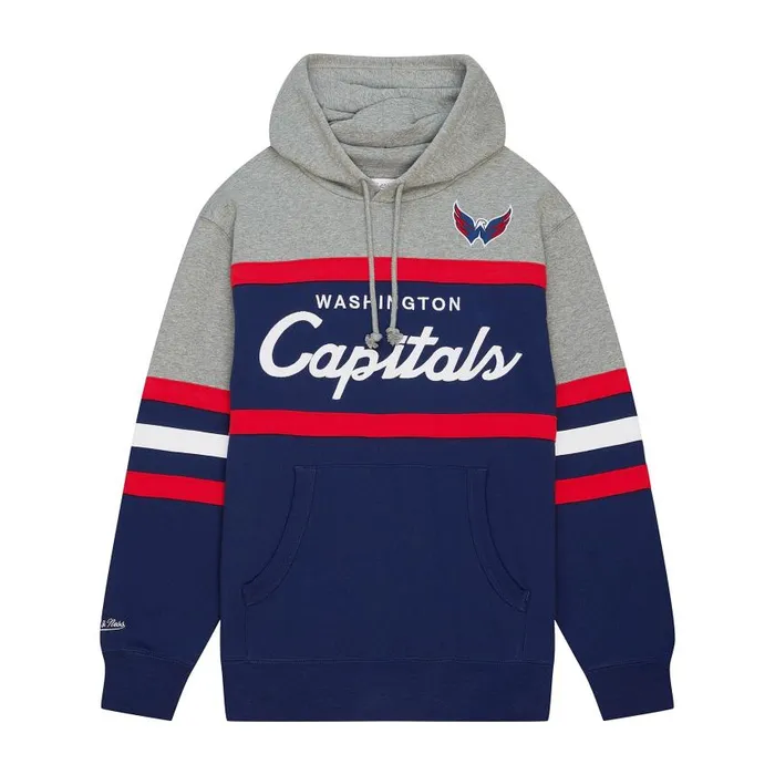 Mitchell and Ness Head Coach Hoodie Washington Capitals Men Hoodies and Sweatshirts Mitchell and Ness Head Coach Hoodie Washington Capitals Men Hoodies and Sweatshirts