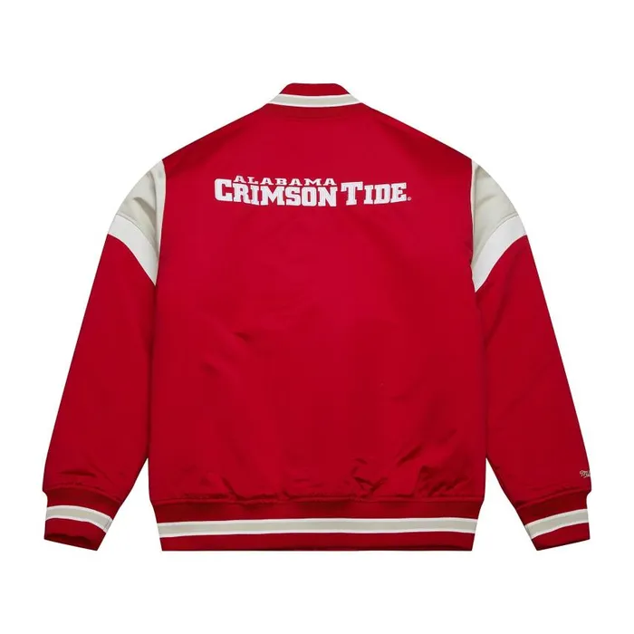 Mitchell and Ness Heavyweight Satin Jacket University Of Alabama Men Jackets and Outerwear Mitchell and Ness Heavyweight Satin Jacket University Of Alabama Men Jackets and Outerwear