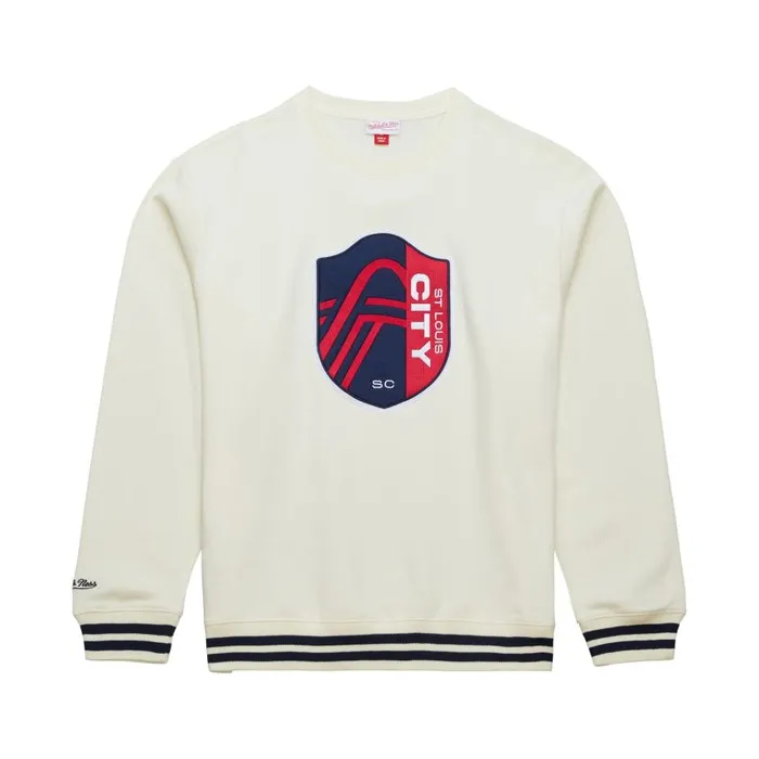 Mitchell and Ness Heritage Fleece Crew Current Logo St Louis City SC Men Hoodies and Sweatshirts Mitchell and Ness Heritage Fleece Crew Current Logo St Louis City SC Men Hoodies and Sweatshirts