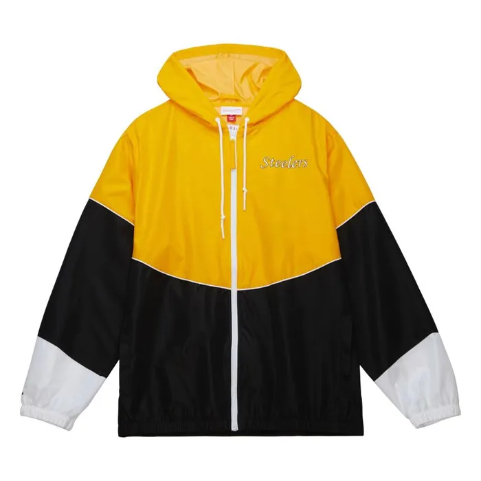Mitchell and Ness Home Team Lightweight Windbreaker Pittsburgh Steelers Men Jackets and Outerwear Mitchell and Ness Home Team Lightweight Windbreaker Pittsburgh Steelers Men Jackets and Outerwear