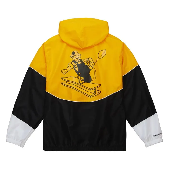 Mitchell and Ness Home Team Lightweight Windbreaker Pittsburgh Steelers Men Jackets and Outerwear Mitchell and Ness Home Team Lightweight Windbreaker Pittsburgh Steelers Men Jackets and Outerwear