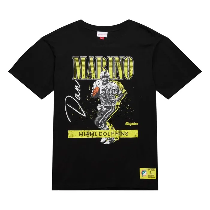 Mitchell and Ness HW Neon Pop Player SS Tee Vintage Logo Miami Dolphins Dan Marino Men TShirts and Tops Mitchell and Ness HW Neon Pop Player SS Tee Vintage Logo Miami Dolphins Dan Marino Men TShirts and Tops