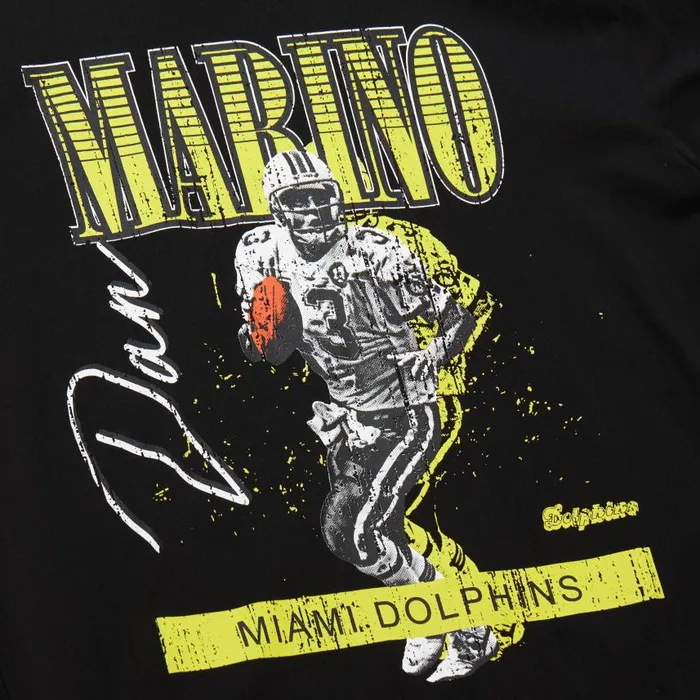 Mitchell and Ness HW Neon Pop Player SS Tee Vintage Logo Miami Dolphins Dan Marino Men TShirts and Tops Mitchell and Ness HW Neon Pop Player SS Tee Vintage Logo Miami Dolphins Dan Marino Men TShirts and Tops