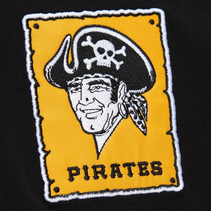 Mitchell and Ness Jacquard Ringer SS Tee Vintage Logo Pittsburgh Pirates Men TShirts and Tops Mitchell and Ness Jacquard Ringer SS Tee Vintage Logo Pittsburgh Pirates Men TShirts and Tops