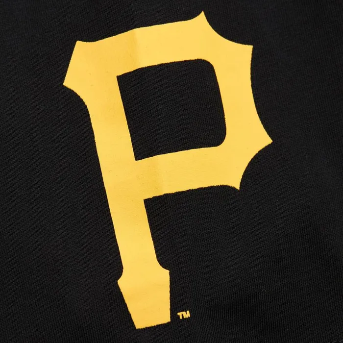 Mitchell and Ness Jacquard Ringer SS Tee Vintage Logo Pittsburgh Pirates Men TShirts and Tops Mitchell and Ness Jacquard Ringer SS Tee Vintage Logo Pittsburgh Pirates Men TShirts and Tops