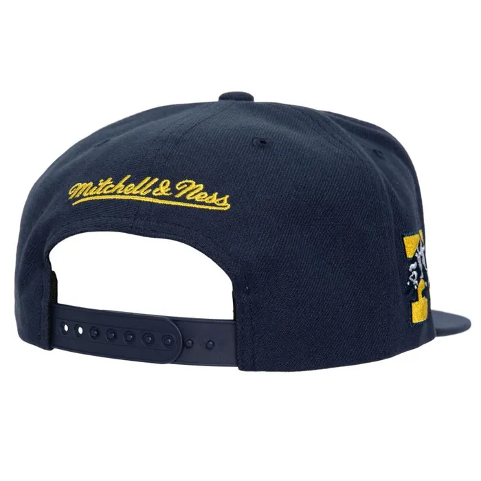 Mitchell and Ness Just Don Team Snapback V University Of Michigan Men Hats and Headwear Mitchell and Ness Just Don Team Snapback V University Of Michigan Men Hats and Headwear