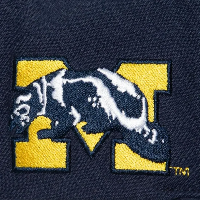 Mitchell and Ness Just Don Team Snapback V University Of Michigan Men Hats and Headwear Mitchell and Ness Just Don Team Snapback V University Of Michigan Men Hats and Headwear