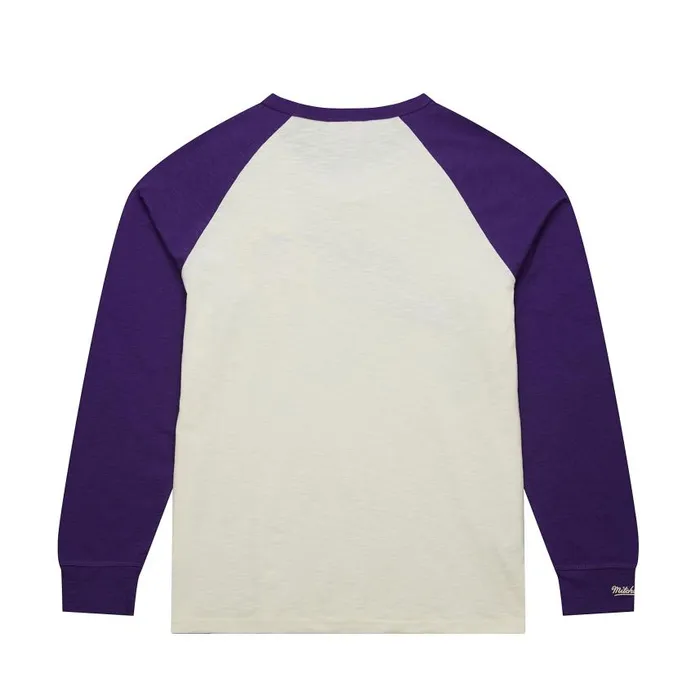Mitchell and Ness Legendary Slub LS Vintage Logo Los Angeles Lakers Men TShirts and Tops Mitchell and Ness Legendary Slub LS Vintage Logo Los Angeles Lakers Men TShirts and Tops
