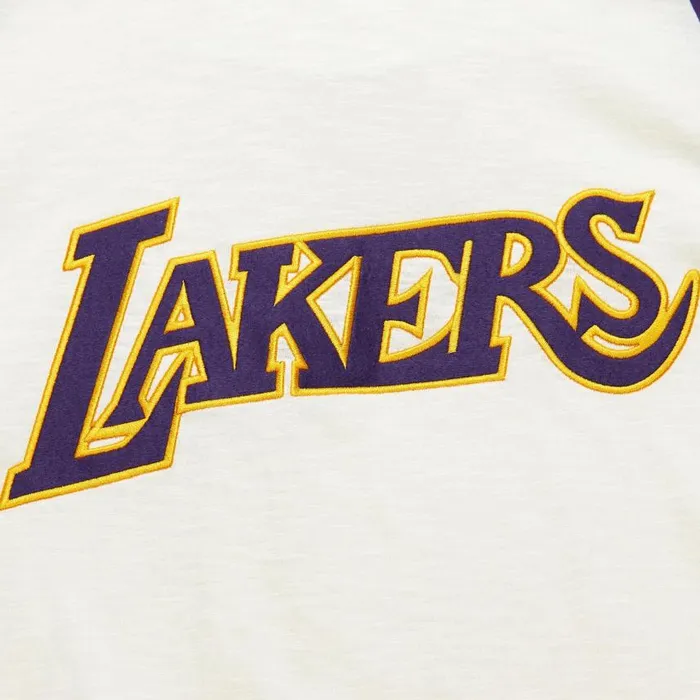 Mitchell and Ness Legendary Slub LS Vintage Logo Los Angeles Lakers Men TShirts and Tops Mitchell and Ness Legendary Slub LS Vintage Logo Los Angeles Lakers Men TShirts and Tops