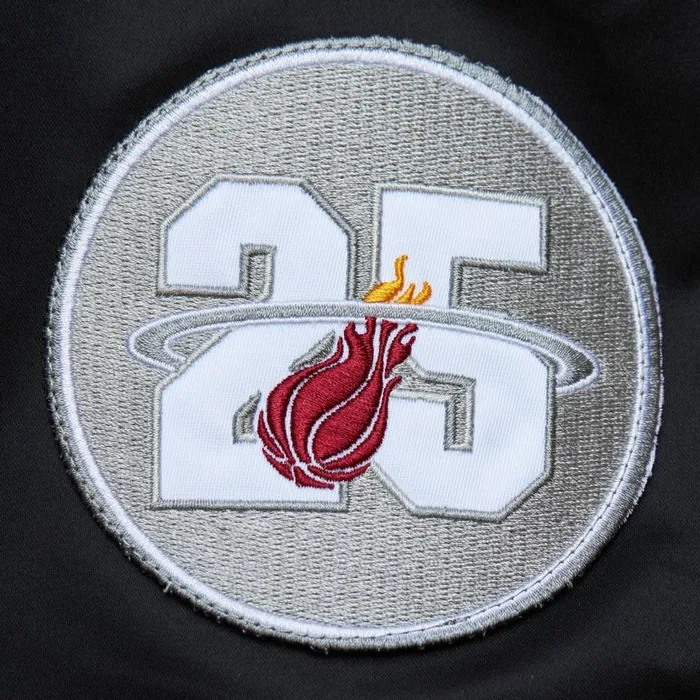 Mitchell and Ness Lightweight Satin Bomber Vintage Logo Miami Heat Men Jackets and Outerwear Mitchell and Ness Lightweight Satin Bomber Vintage Logo Miami Heat Men Jackets and Outerwear
