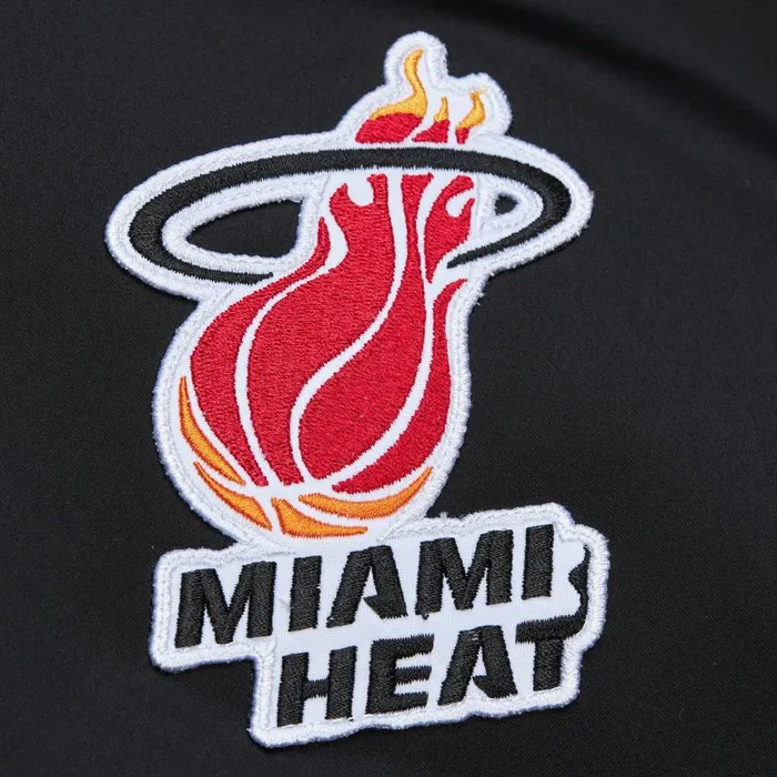 Mitchell and Ness Lightweight Satin Bomber Vintage Logo Miami Heat Men Jackets and Outerwear Mitchell and Ness Lightweight Satin Bomber Vintage Logo Miami Heat Men Jackets and Outerwear