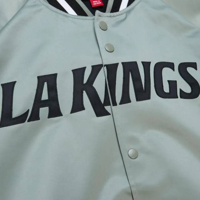 Mitchell and Ness Lightweight Satin Jacket Current Logo Los Angeles Kings Men Jackets and Outerwear Mitchell and Ness Lightweight Satin Jacket Current Logo Los Angeles Kings Men Jackets and Outerwear