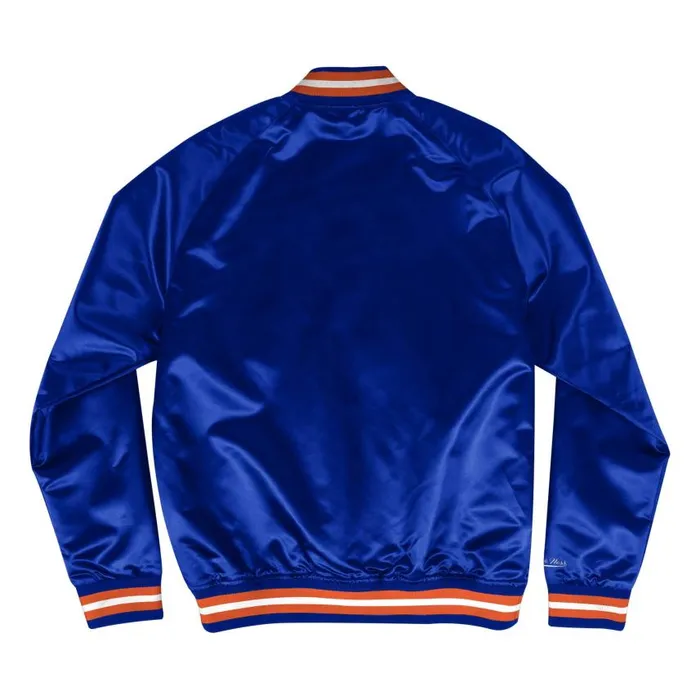 Mitchell and Ness Lightweight Satin Jacket New York Knicks Men Jackets and Outerwear Mitchell and Ness Lightweight Satin Jacket New York Knicks Men Jackets and Outerwear
