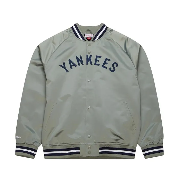 Mitchell and Ness Lightweight Satin Jacket New York Yankees Men Jackets and Outerwear Mitchell and Ness Lightweight Satin Jacket New York Yankees Men Jackets and Outerwear