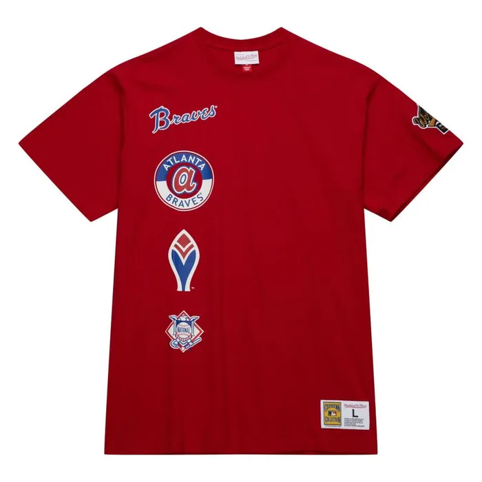 Mitchell and Ness MandN Hometown SS Tee Vintage Logo Atlanta Braves Men TShirts and Tops Mitchell and Ness MandN Hometown SS Tee Vintage Logo Atlanta Braves Men TShirts and Tops