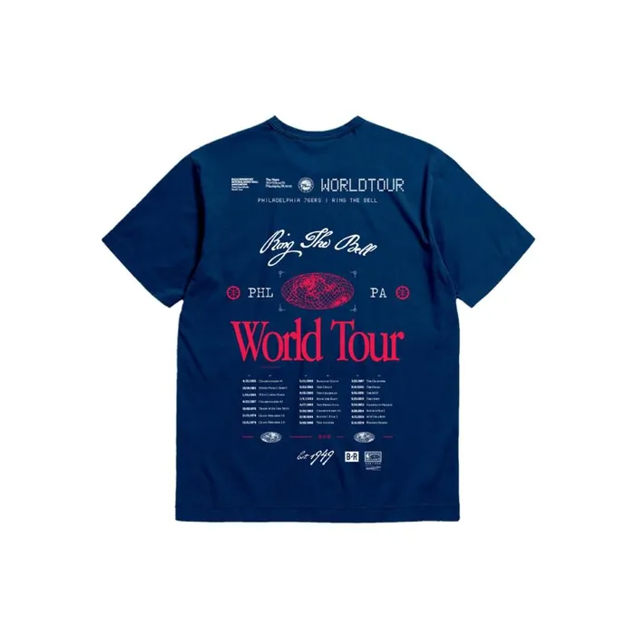 Mitchell and Ness MandN X BR World Tour TShirt Philadelphia 76ers Men TShirts and Tops Mitchell and Ness MandN X BR World Tour TShirt Philadelphia 76ers Men TShirts and Tops