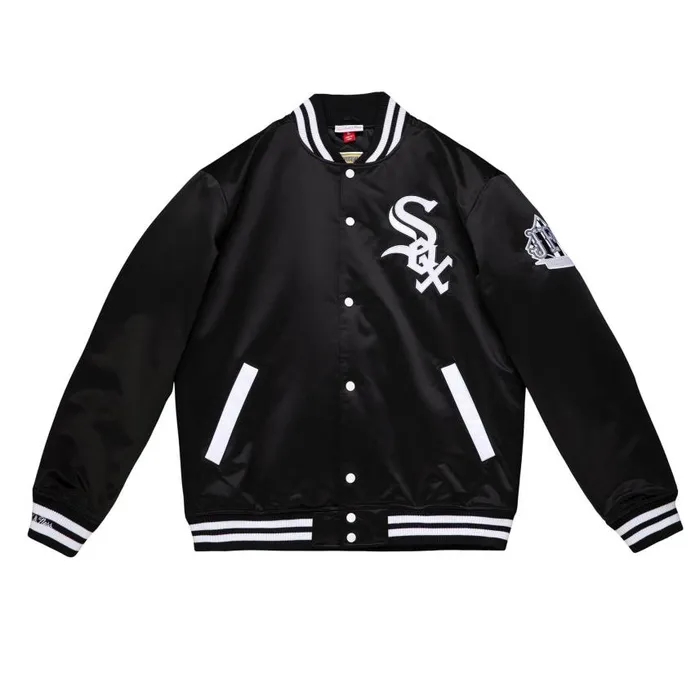 Mitchell and Ness MandN X Joe Freshgoods Satin Jacket Chicago White Sox Men Jackets and Outerwear Mitchell and Ness MandN X Joe Freshgoods Satin Jacket Chicago White Sox Men Jackets and Outerwear