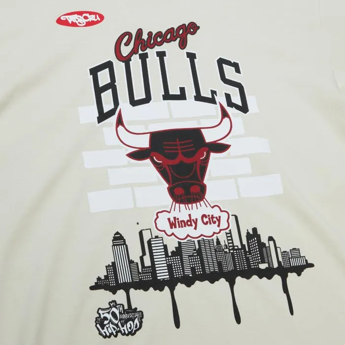Mitchell and Ness MandN X Tats Cru City Tee Chicago Bulls Men TShirts and Tops