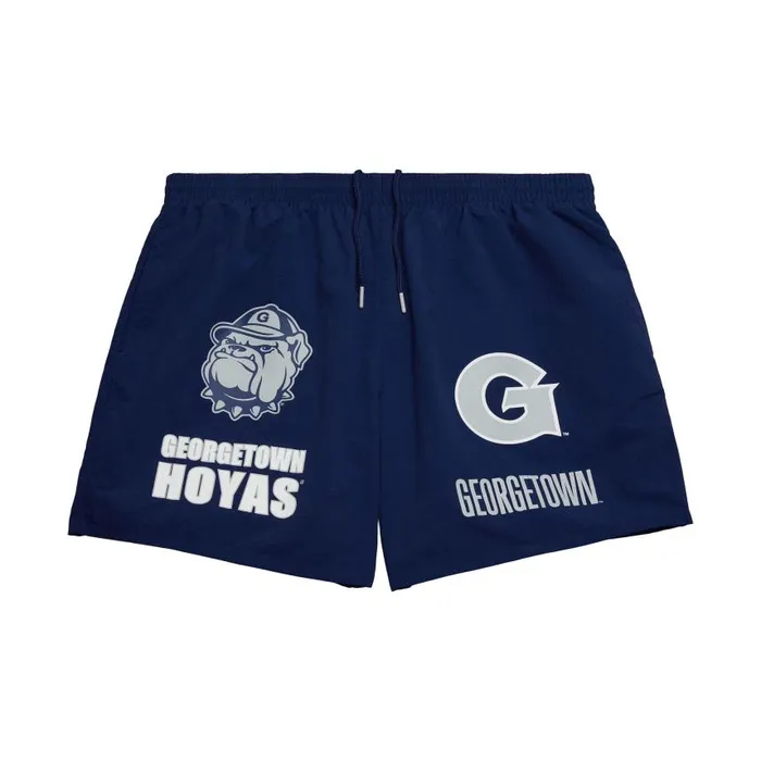 Mitchell and Ness Multi Hit Nylon Shorts Vintage Logo Georgetown University Men Shorts Mitchell and Ness Multi Hit Nylon Shorts Vintage Logo Georgetown University Men Shorts