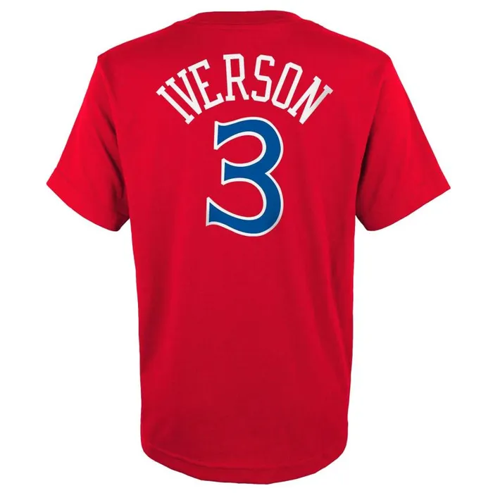Mitchell and Ness Name and Number Tee Philadelphia 76ers Allen Iverson Kids TShirts and Tops Mitchell and Ness Name and Number Tee Philadelphia 76ers Allen Iverson Kids TShirts and Tops
