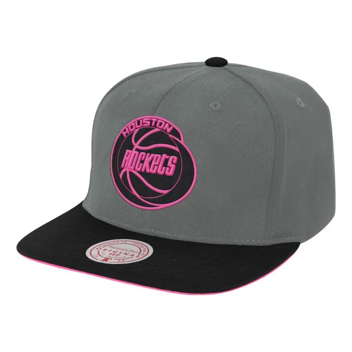 Mitchell and Ness Neon Lights Snapback HWC Houston Rockets Men Hats and Headwear Mitchell and Ness Neon Lights Snapback HWC Houston Rockets Men Hats and Headwear