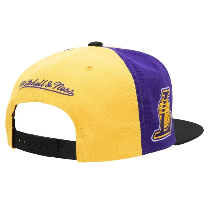Mitchell and Ness On The Block Snapback Los Angeles Lakers Men Hats and Headwear Mitchell and Ness On The Block Snapback Los Angeles Lakers Men Hats and Headwear