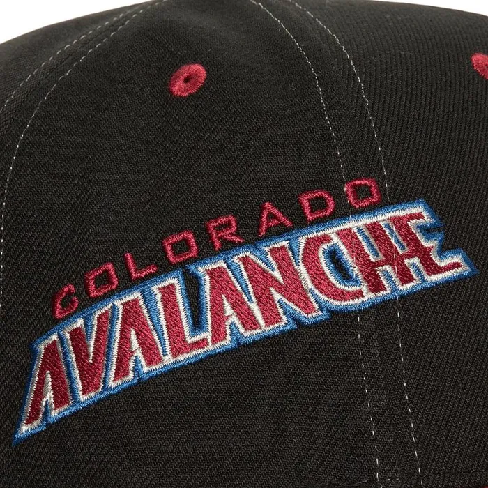 Mitchell and Ness Overbite Pro Snapback Colorado Avalanche Men Hats and Headwear Mitchell and Ness Overbite Pro Snapback Colorado Avalanche Men Hats and Headwear