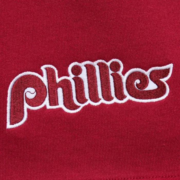 Mitchell and Ness Postgame Fleece Shorts Vintage Logo Philadelphia Phillies Men Shorts Mitchell and Ness Postgame Fleece Shorts Vintage Logo Philadelphia Phillies Men Shorts