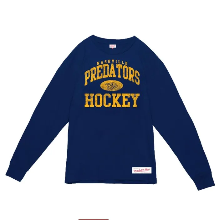 Mitchell and Ness Powerplay LS Slub Tee Nashville Predators Men TShirts and Tops Mitchell and Ness Powerplay LS Slub Tee Nashville Predators Men TShirts and Tops