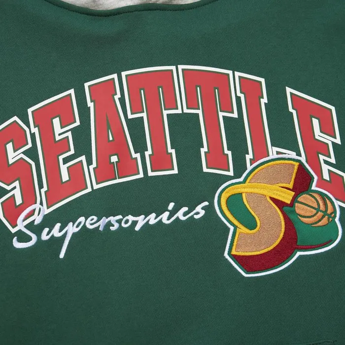 Mitchell and Ness Premium Fleece Hoodie Vintage Logo Seattle Supersonics Men Hoodies and Sweatshirts Mitchell and Ness Premium Fleece Hoodie Vintage Logo Seattle Supersonics Men Hoodies and Sweatshirts