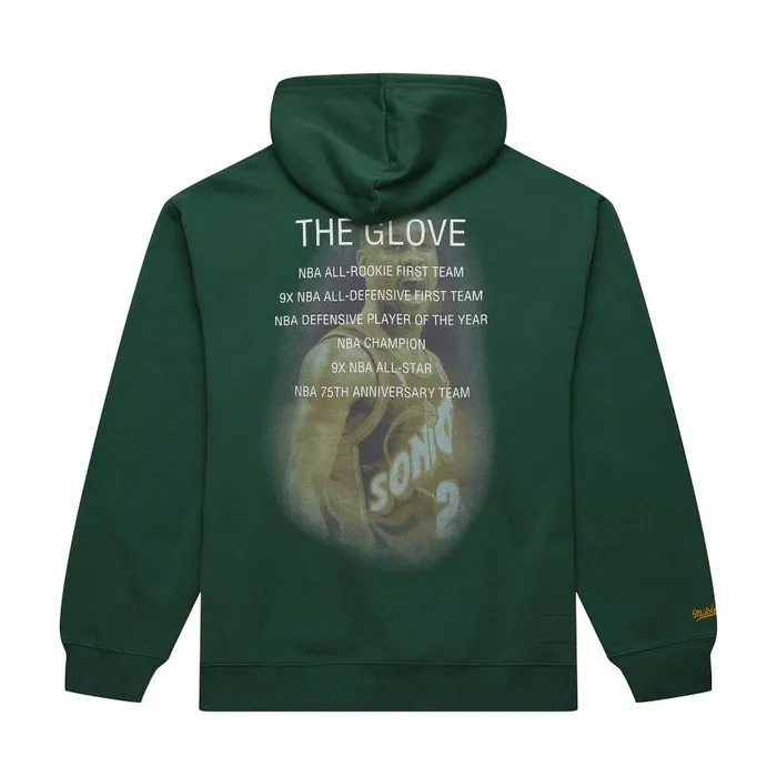 Mitchell and Ness Premium NandN Player Fleece Vintage Logo Seattle Supersonics Gary Payton Men Hoodies and Sweatshirts Mitchell and Ness Premium NandN Player Fleece Vintage Logo Seattle Supersonics Gary Payton Men Hoodies and Sweatshirts