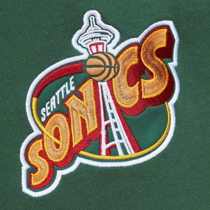 Mitchell and Ness Premium NandN Player Fleece Vintage Logo Seattle Supersonics Gary Payton Men Hoodies and Sweatshirts Mitchell and Ness Premium NandN Player Fleece Vintage Logo Seattle Supersonics Gary Payton Men Hoodies and Sweatshirts