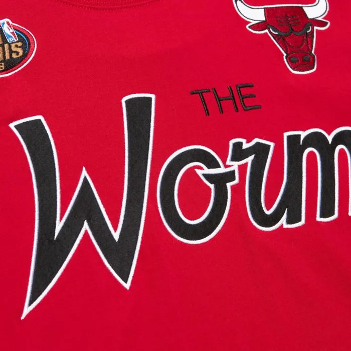Mitchell and Ness Premium Nickname SS Tee Vintage Logo Chicago Bulls Dennis Rodman Men TShirts and Tops Mitchell and Ness Premium Nickname SS Tee Vintage Logo Chicago Bulls Dennis Rodman Men TShirts and Tops