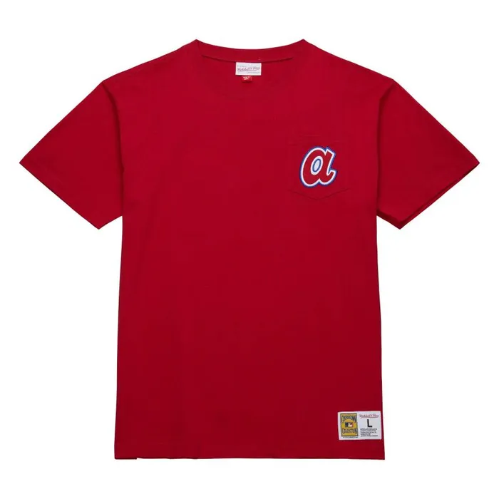 Mitchell and Ness Premium Pocket Tee Atlanta Braves Men TShirts and Tops