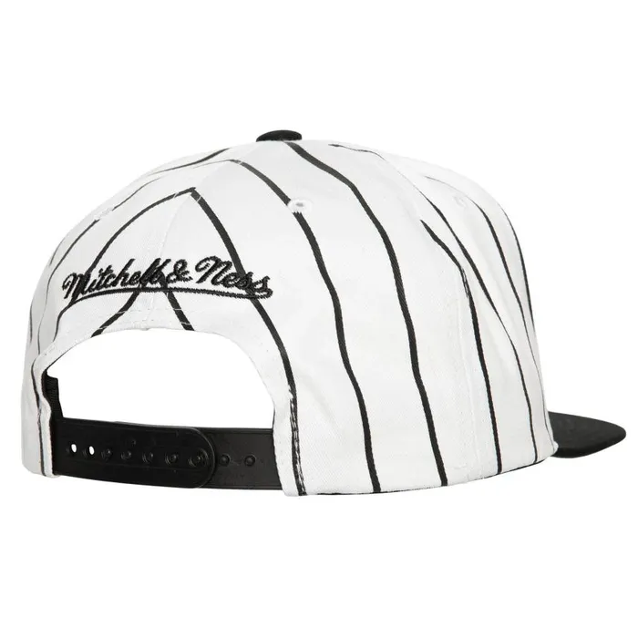 Mitchell and Ness Retro Pinstripe Snapback Houston Rockets Men Hats and Headwear Mitchell and Ness Retro Pinstripe Snapback Houston Rockets Men Hats and Headwear