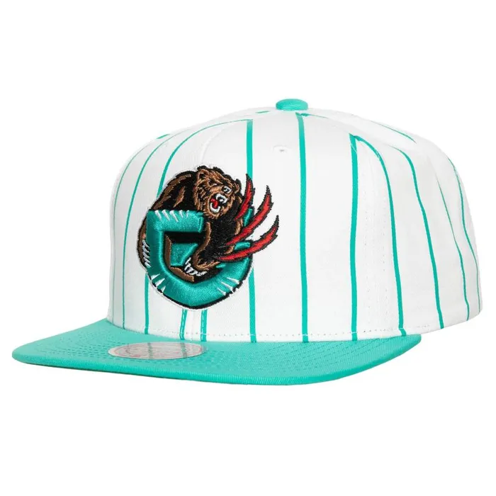 Mitchell and Ness Retro Pinstripe Snapback HWC Vancouver Grizzlies Men Hats and Headwear Mitchell and Ness Retro Pinstripe Snapback HWC Vancouver Grizzlies Men Hats and Headwear