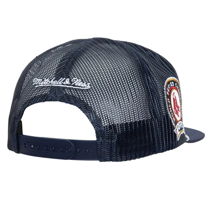 Mitchell and Ness Roper Trucker Boston Red Sox Men Hats and Headwear Mitchell and Ness Roper Trucker Boston Red Sox Men Hats and Headwear
