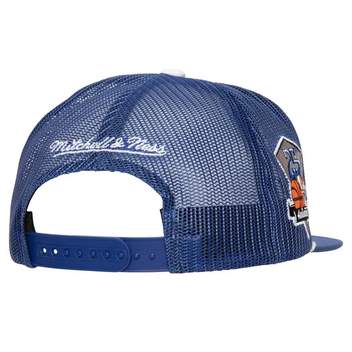 Mitchell and Ness Roper Trucker HWC Denver Nuggets Men Hats and Headwear Mitchell and Ness Roper Trucker HWC Denver Nuggets Men Hats and Headwear