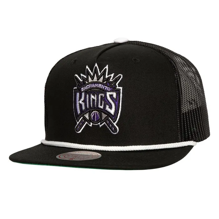 Mitchell and Ness Roper Trucker HWC Sacramento Kings Men Hats and Headwear