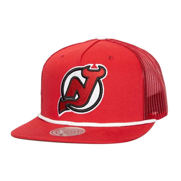Mitchell and Ness Roper Trucker New Jersey Devils Men Hats and Headwear