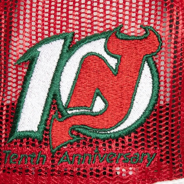 Mitchell and Ness Roper Trucker New Jersey Devils Men Hats and Headwear Mitchell and Ness Roper Trucker New Jersey Devils Men Hats and Headwear